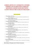 ALBERTA BITING FLY &lpar;MOSQUITO&rpar; CONTROL &NewLine;CERTIFICATE EXAMINATION COMPLETE &NewLine;QUESTIONS AND DETAILED SOLUTIONS &NewLine;LATEST UPDATE THIS YEAR JUST RELEASED