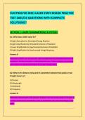 ELECTROLYSIS IBEC&plus;LASER STATE BOARD PRACTICE &NewLine;TEST 2025&sol;26 QUESTIONS WITH COMPLETE &NewLine;SOLUTIONS&excl;&excl; 