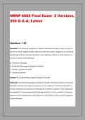NRNP 6665 Final Exam 2 Versions&comma; &NewLine;200 Q & A&comma; Latest