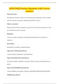APM PMQ Practice Questions with Correct&NewLine;Answers
