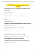 APM PMQ Test Questions with Correct&NewLine;Answers