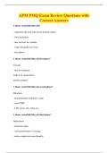 APM PMQ Exam Review Questions with&NewLine;Correct Answers
