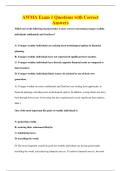 AWMA Exam 1 Questions with Correct&NewLine;Answers