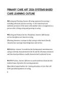 PRIMARY CARE ART 2026 SYSTEMS-BASED&NewLine;CARE LEARNING OUTLINE