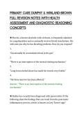 PRIMARY CARE DUNPHY & WINLAND-BROWN&NewLine;FULL REVISION NOTES WITH HEALTH&NewLine;ASSESSMENT AND DIAGNOSTIC REASONING&NewLine;CONCEPTS&NewLine;