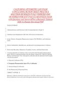 CALIFORNIA OPTOMETRY LAW EXAM &NewLine;CONCLUDING REVIEW SHEET PRACTICE &NewLine;SOLUTION BUNDLED FULLY VERIFIED ONE &NewLine;HUNDRED PERCENT PASS GUARANTEED EXAM &NewLine;with Questions and Answers&sol;Plus a Rationale Updated &NewLine;2026 A&plus;&sol;Instant Download PDF &NewLine;