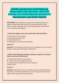 LJU4802 Legal Research and Writing Exam &NewLine;Thomas Edison State University &vert; 2026&sol;2027 &NewLine;Academic Year Verified Questions and Answers &vert; &NewLine;Undergraduate Legal Studies Students