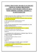 STERILE PROCESSING BOARD EXAM 2026&sol;2027 &ndash; OFFICIAL STERILE PROCESSING &NewLine;CERTIFICATION BOARD COMPLETE Q&As &NewLine;WITH VERIFIED ANSWERS &vert; GRADED A&plus; &vert; &NewLine;GUARANTEED PASS 
