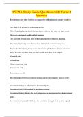AWMA Study Guide Questions with Correct&NewLine;Answers