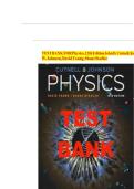 Test Bank for Physics&comma; 12th Edition John D&period; Cutnell&comma; Kenneth W&period; Johnson&comma; David Young&comma; Shane Stadler