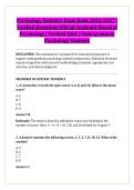 Psychology Statistics Exam Bank 2026&sol;2027 &vert; &NewLine;Verified Questions Official Academic Board of &NewLine;Psychology &vert; Verified Q&A &vert; Undergraduate &NewLine;Psychology Students 