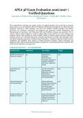 APEA 3P Exam Evaluation &ndash; Association of Pediatric Nurse Practitioner Faculty &ndash; 2026&sol;2027 Academic Year &ndash; Verified Questions and Answers for Pediatric Nurse Practitioners