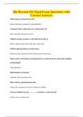 Bio Beyond 101 Final Exam Questions with&NewLine;Correct Answers