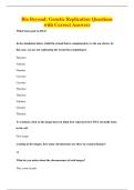 Bio Beyond&colon; Genetic Replication Questions&NewLine;with Correct Answers
