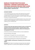 BARKLEY PMHNP PRACTICE EXAM 2026&sol;2027 &vert; VERIFIED QUESTIONS WITH DETAILED ANSWERS &vert; BOARD PREP GUIDE