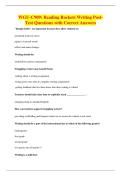 C909 - Elementary Reading Methods and&NewLine;Interventions Questions with Correct Answers