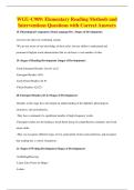 C909 - Elementary Reading Methods and&NewLine;Interventions &lpar;Practice Test&rpar; Questions with&NewLine;Correct Answers