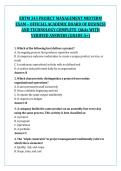 EBTM 343 PROJECT MANAGEMENT MIDTERM &NewLine;EXAM &ndash; OFFICIAL ACADEMIC BOARD OF BUSINESS &NewLine;AND TECHNOLOGY COMPLETE  Q&As WITH &NewLine;VERIFIED ANSWERS &lpar;GRADE A&plus;&rpar;