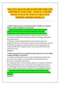 WGU D391 HEALTHCARE ECOSYSTEMS OBJECTIVE &NewLine;ASSESSMENT FINAL EXAM &ndash; OFFICIAL ACADEMIC &NewLine;BOARD OF HEALTH COMPLETE Q&As WITH &NewLine;VERIFIED ANSWERS &lpar;GRADE A&plus;&rpar;