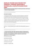 BARKLEY PMHNP EXAM REVIEW PDF 2026&sol;2027 &vert; VERIFIED QUESTIONS & RATIONALES &vert; COMPLETE BOARD EXAM PREP