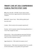 PRIMARY CARE ART 2026 COMPREHENSIVE&NewLine;CLINICAL PRACTICE STUDY GUIDE&NewLine;