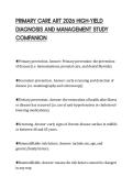 PRIMARY CARE ART 2026 HIGH-YIELD&NewLine;DIAGNOSIS AND MANAGEMENT STUDY&NewLine;COMPANION&NewLine;