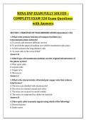 NENA ENP EXAM FULLY SOLVED &ndash; &NewLine;COMPLETE EXAM 320 Exam Questions &NewLine;with Answers 