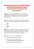 Sterile Processing Board Exam &lpar;CRCST&sol;CBSPD&rpar; &NewLine;&lpar;2026&sol;2027&rpar; Comprehensive Practice &NewLine;Examination Sterile Processing and &NewLine;Instrumentation 