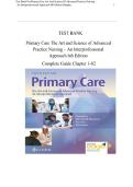 TEST BANK &CenterDot; For Primary Care The Art and Science of Advanced Practice &CenterDot; Nursing &ndash; an Interprofessional Approach &lpar;6th e&period;&rpar; Sixth Edition &CenterDot; by Debera J&period; Dunphy &vert; All Chapters Covered &vert; Latest Updated&period;