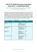 LPN&sol;LVN HESI Exit Exam Evaluation &ndash; Elsevier HESI Practical Nursing Exit Examination &ndash; 2026&sol;2027 Academic Year &ndash; Verified Questions and Answers for Licensed Practical&sol;Vocational Nurses