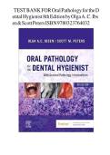 Test Bank For Oral Pathology for the Dental Hygienist 8th Edition by Olga A&period; C&period; Ibsen&vert;&vert;ISBN 978-0323764032&vert;&vert;All Chapters&vert;&vert;Complete Guide A&plus;