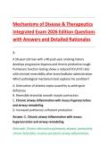 Mechanisms of Disease & Therapeutics Integrated Comprehensive Practice Examination &lpar;2026&ndash;2027 Edition&rpar;&colon; Advanced Pathophysiology&comma; Molecular Disease Mechanisms&comma; Pharmacology&comma; Therapeutic Strategies&comma; Drug Mechanisms & Clinical Treatment Principles Verified 