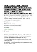 PRIMARY CARE THE ART AND&NewLine;SCIENCE OF ADVANCED PRACTICE&NewLine;NURSING TEST BANK 2026 STUDY&NewLine;GUIDE COMPREHENSIVE&NewLine;QUESTIONS ANSWERS VERIFIED A&plus;