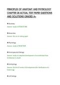 PRINCIPLES OF ANATOMY AND PHYSIOLOGY&NewLine;CHAPTER 28 ACTUAL TEST PAPER QUESTIONS&NewLine;AND SOLUTIONS GRADED A&plus;