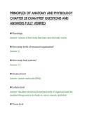 PRINCIPLES OF ANATOMY AND PHYSIOLOGY&NewLine;CHAPTER 28 EXAM PREP QUESTIONS AND&NewLine;ANSWERS FULLY VERIFIED&NewLine;