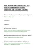 PRINCIPLES OF ANIMAL PHYSIOLOGY 16TH&NewLine;EDITION COMPREHENSIVE SOLVED&NewLine;QUESTIONS AND COMPLETE ANSWERS