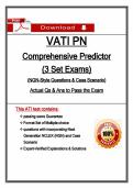 VATI PN Comprehensive Predictor Exam &lpar;3 Set Exams&rpar; Latest 2026&sol;2027 Update&comma; NGN Questions & Case Scenarios with Answers