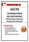 VATI PN Comprehensive Predictor Questions Bank &lpar;Latest 2026&sol;2027 Update&rpar; NGN Questions & Case Scenarios with Answers