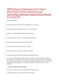 NR605 Diagnosis Management in Psychiatric &NewLine;Mental Health EXAM with Questions and &NewLine;Answers&sol;Plus a Rationale Updated 2026 A&plus;&sol;Instant Download PDF &NewLine;