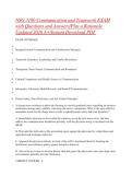 NSG 3180 Communication and Teamwork EXAM with Questions and Answers&sol;Plus a Rationale Updated 2026 A&plus;&sol;Instant Download PDF 