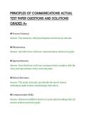 PRINCIPLES OF COMMUNICATIONS ACTUAL&NewLine;TEST PAPER QUESTIONS AND SOLUTIONS&NewLine;GRADED A&plus;
