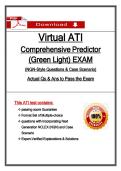 Virtual ATI Comprehensive Predictor &lpar;Green Light&rpar; Exam&rpar; Latest 2026&sol;2027 Update&comma; NGN Questions & Case Scenarios with Answers&NewLine;
