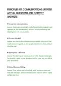 PRINCIPLES OF COMMUNICATIONS UPDATED&NewLine;ACTUAL QUESTIONS AND CORRECT&NewLine;ANSWERS