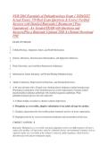 NUR 2063 Essentials of Pathophysiology Exam 1 2026&sol;2027 &NewLine;Actual Exam &vert; 150 Real Exam Questions & Correct Verified &NewLine;Answers with Detailed Rationales &vert; Rasmussen &vert; Pass &NewLine;Guaranteed - A&plus; Graded EXAM with Questions and &NewLine;Answers&sol;Plus a Rationale Updated 20