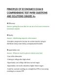 PRINCIPLES OF ECONOMICS EXAM B&NewLine;COMPREHENSIVE TEST PAPER QUESTIONS&NewLine;AND SOLUTIONS GRADED A&plus;