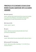 PRINCIPLES OF ECONOMICS EXAM B EXAM&NewLine;REVIEW SOLVED QUESTIONS WITH ACCURATE&NewLine;ANSWERS&NewLine;