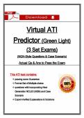 Virtual ATI Predictor Green Light Exam &lpar;3 Set Exams&rpar; Latest 2026&sol;2027 Update&comma; NGN Questions & Case Scenarios with Answers