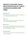 PRINCIPLES OF MANAGERIAL FINANCE&NewLine;BRIEF 8TH EDITION EXAMS SET COMPLETE&NewLine;QUESTIONS AND ANSWERS EXPERT&NewLine;VERIFIED