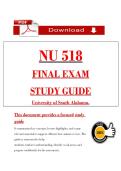 &lpar;Exams 1&ndash;3 & Final&rpar; &ndash; NU 518 Study Guide&rpar; &ndash; Package Bundle