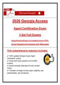 GAA Access Agent Certification Exam &ndash; Georgia Access &ndash; Actual Questions & Answers &lpar;GA&rpar; &lpar;Updated PDF&rpar;
